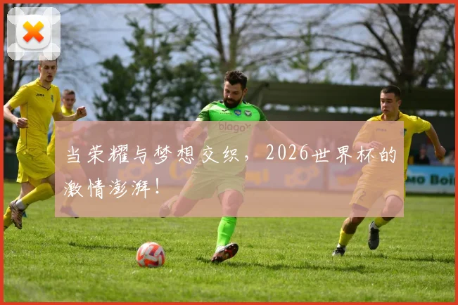 当荣耀与梦想交织，2026世界杯的激情澎湃！